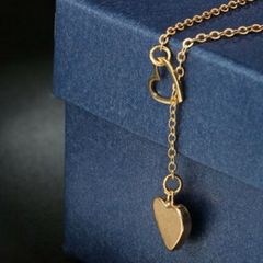 Long Necklace with Heart Charms