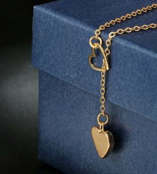 Long Necklace with Heart Charms