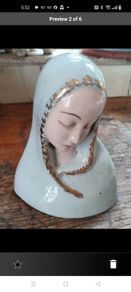 Holland mold ceramic Madonna glazed figure.