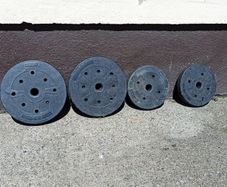 Opti Z Curl vinyl barbell weight set of  4pcs  2x5kg & 2x 2.5kg
