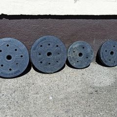 Opti Z Curl vinyl barbell weight set of  4pcs  2x5kg & 2x 2.5kg