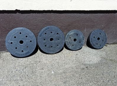Opti Z Curl vinyl barbell weight set of  4pcs  2x5kg & 2x 2.5kg