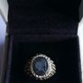 Vintage 9ct Yellow Gold  Hallmarked Gents Oval Shape  Black Onyx Ring size P - 3,6g Image 2