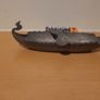 Vintage Handstopt Pewter Norwegian Viking Long Ship Image 4