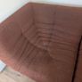 Togo Style Modular Sofa Brick Red Boucle 2 Piece Set Image 2