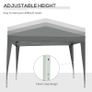 3 x 3 Meters Pop Up Water Resistant Gazebo Wedding Camping Party Tent Canopy Marquee with Carry Bag and 2 Windows, Grey Image 3