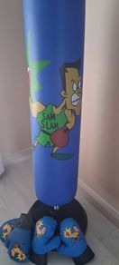 Freestanding Punching Bag with Boxing Gloves