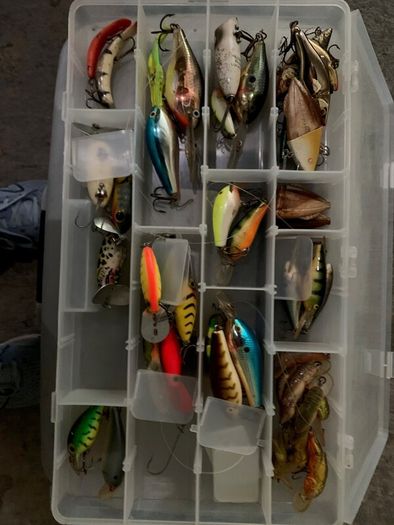 Large Fishing Tackle Box Fully Loaded Over 60 Lures, Trays, Line and Terminal Tackle