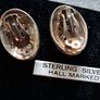 sterling silver marcasite and amethyst clip earrings Image 5
