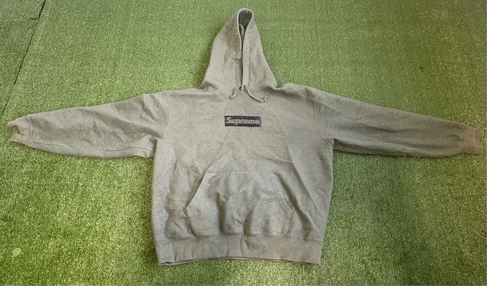 Authentic Supreme Inside Out Box Logo Hooded Sweatshirt Olive Green