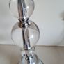 Beautiful Brushed Steel  Crackle Glass Table Lamp. In Mint Condition. Image 2