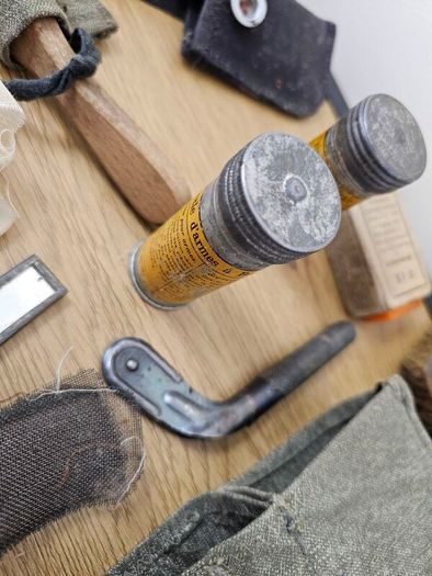 Original Swiss Army Military Issued Maintenance Cleaning Kit from 1950s Collectable Militaria
