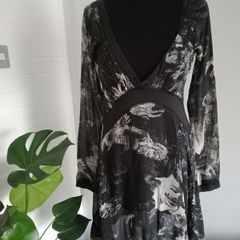 All Saints silk asymmetric dres size M 10