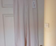 High Rise Plain Wide Leg Suit Pants