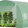 Polytunnel Greenhouse 3x3x2 m 9m Poly Tunnels Gardening Walk In Pollytunnel Tent with Steel Frame Image 2