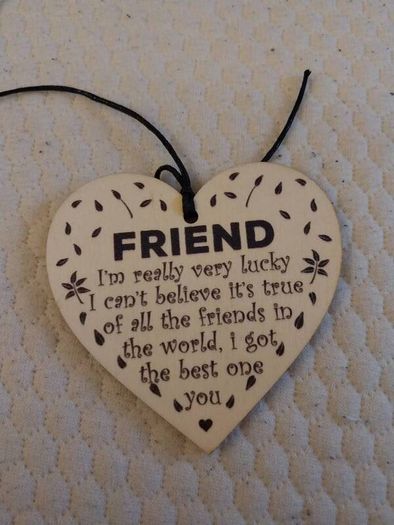 Bnwt friend wooden hearts