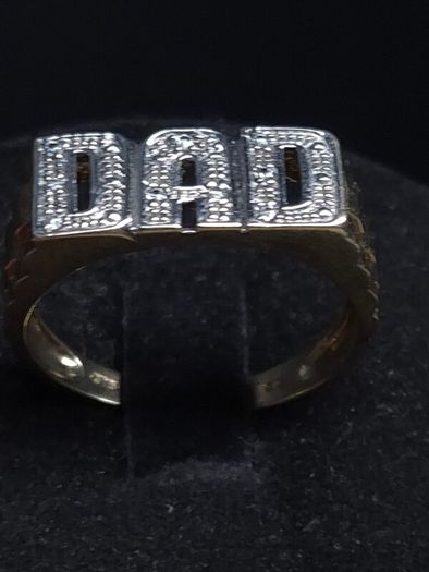 Vintage Fully Hallmarked London 9ct Gold Dad Ring Size 61
