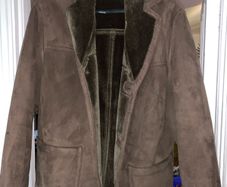 1970s Faux Shearling Car Coat / Ranch Coat