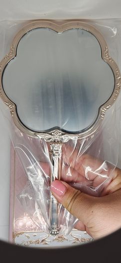 Flower Knows Butterfly Cloud Collar Collection Hand Held Mirror in Pink