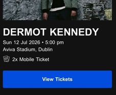 2x Dermot Kennedy Tickets