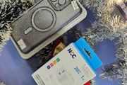 Complete Set iPhone 15 Pro Max Gradient Glitter Cover Black + NCC Type-C Charger 20W &amp; USB-C to