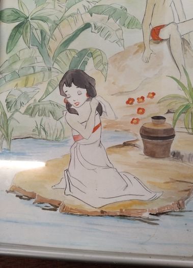Vintage Jungle Book Painting