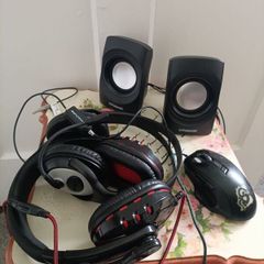 Budget PC & Gaming Accessory Bundle (Speakers + 2x Headsets + Mouse)