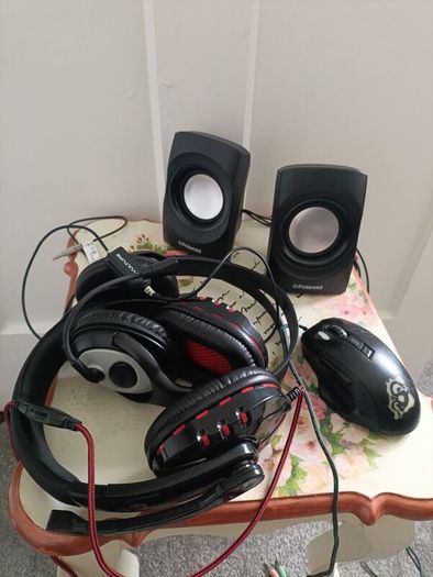 Budget PC & Gaming Accessory Bundle (Speakers + 2x Headsets + Mouse)