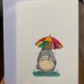 Anime handmade watercolour card Image 2