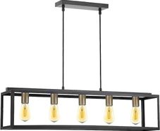 Kitchen Island Pendant Light,5-Light Modern Industrial Hanging lamp with Adjustable Height,Matte Black Frame Vintage Pendant Light Fixtures for Foyer,Pool Table Light, Dining Room,Farmhouse, Club,Bar (FREE SHIPPING)