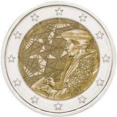Estonia 2 Euro Commemorative Coin 2022 - Erasmus. Uncirculated.