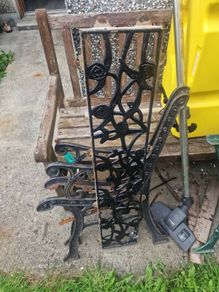cast iron bench