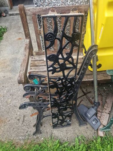 cast iron bench