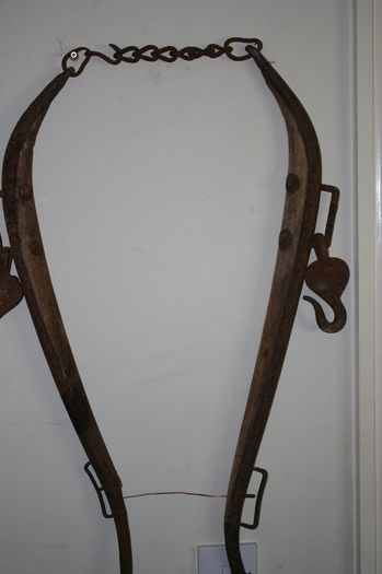 Vintage Wooden & Metal Horse Harness Hames