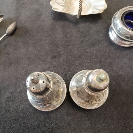 set of old silver-plated items