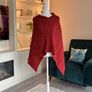 Ladies Irelands Eye Knitted Poncho Image 5
