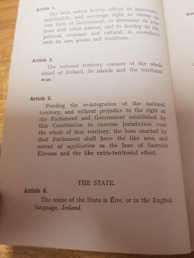 BUNREACHT NA heireann Vintage Constitution of Ireland 1951