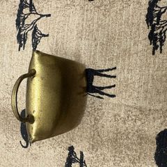 Vintage Brass Cow Bell with Loop Handle