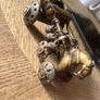 Antique Indian Brass Temple Toy Chariot / Ashtray (Heavy 613g) Image 2