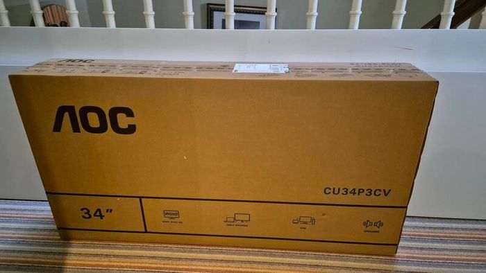 Current Model. 34" AOC exDemo Curved Ultrawide Computer screen, Height Adjustable, with 4 Year AOC warranty.