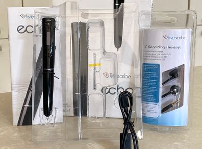Livescribe 2GB Echo Smartpen (Black) & 3-D Recording Headset