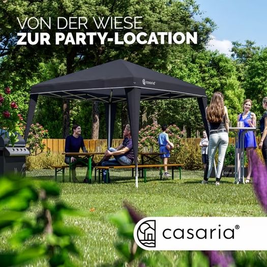 Folding Gazebo 3x3m, Tent, Pop-Up, Quick Setup, UV Protection 50+, Waterproof, Sturdy, Anthracite Grey