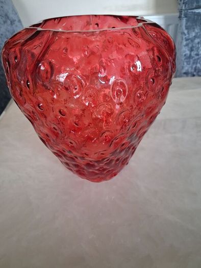 Strawberry Shaped Glass Vase