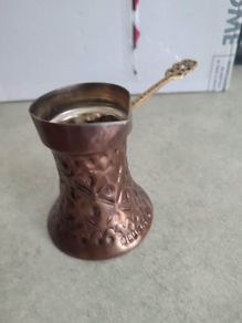 Traditional Turkish Copper Coffee Pot, Handmade Authentic Engraved Copper, Arabic, Bosnian and Unique Pot