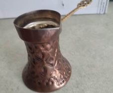 Traditional Turkish Copper Coffee Pot, Handmade Authentic Engraved Copper, Arabic, Bosnian and Unique Pot
