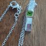 Fashionable Sterling Silver Peridot Pendant Necklace. Image 8