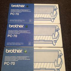 3 Brother Pc-70 Printing Cartiridges