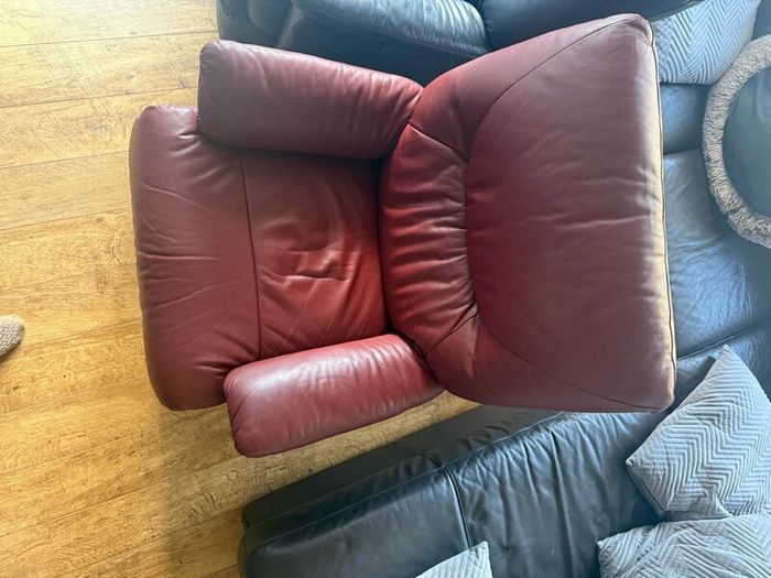 Two Leather reclining armchairs