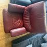 Two Leather reclining armchairs Image 8
