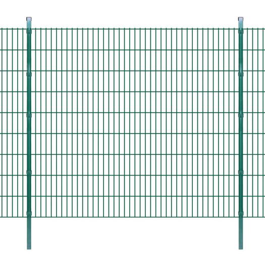 2D Garden Fence Panels & Posts 2008x1830 mm 6 m Green